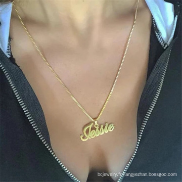 Shangjie OEM Collier d&#39;alphabet en acier inoxydable personnalisé Collier Invisible Nouveau 2021 Colliers